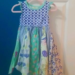 Matilda Jane Beachy Seahorse Girls Dress 4T